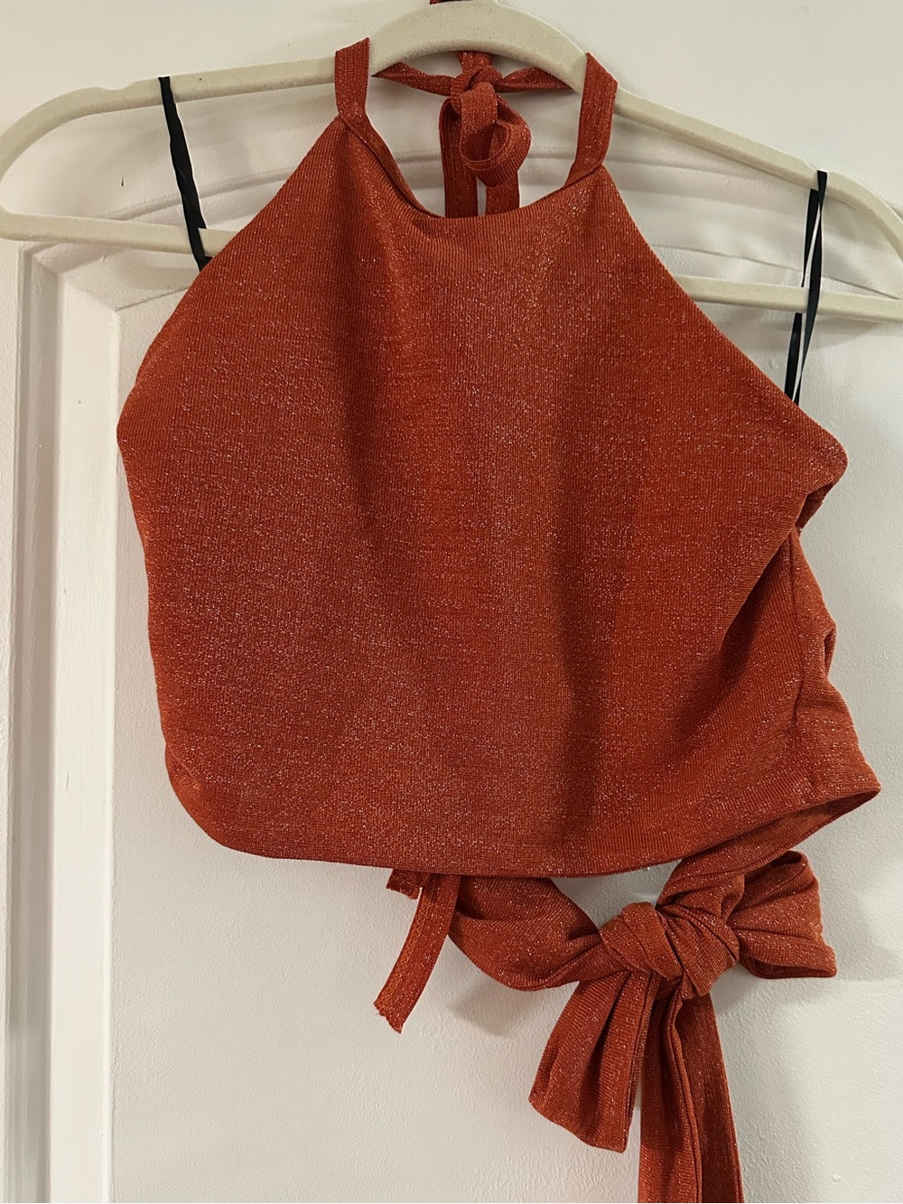 Women's Rust Halter Tie-Back Top
